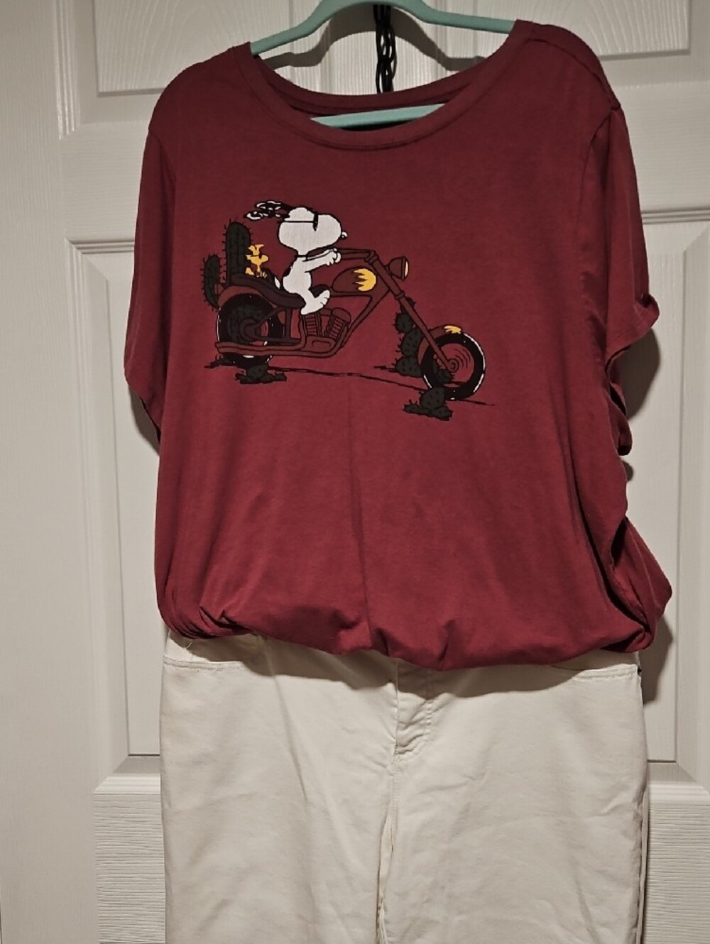 torrid Red Peanuts Snoopy Motorcycle Graphic Tee